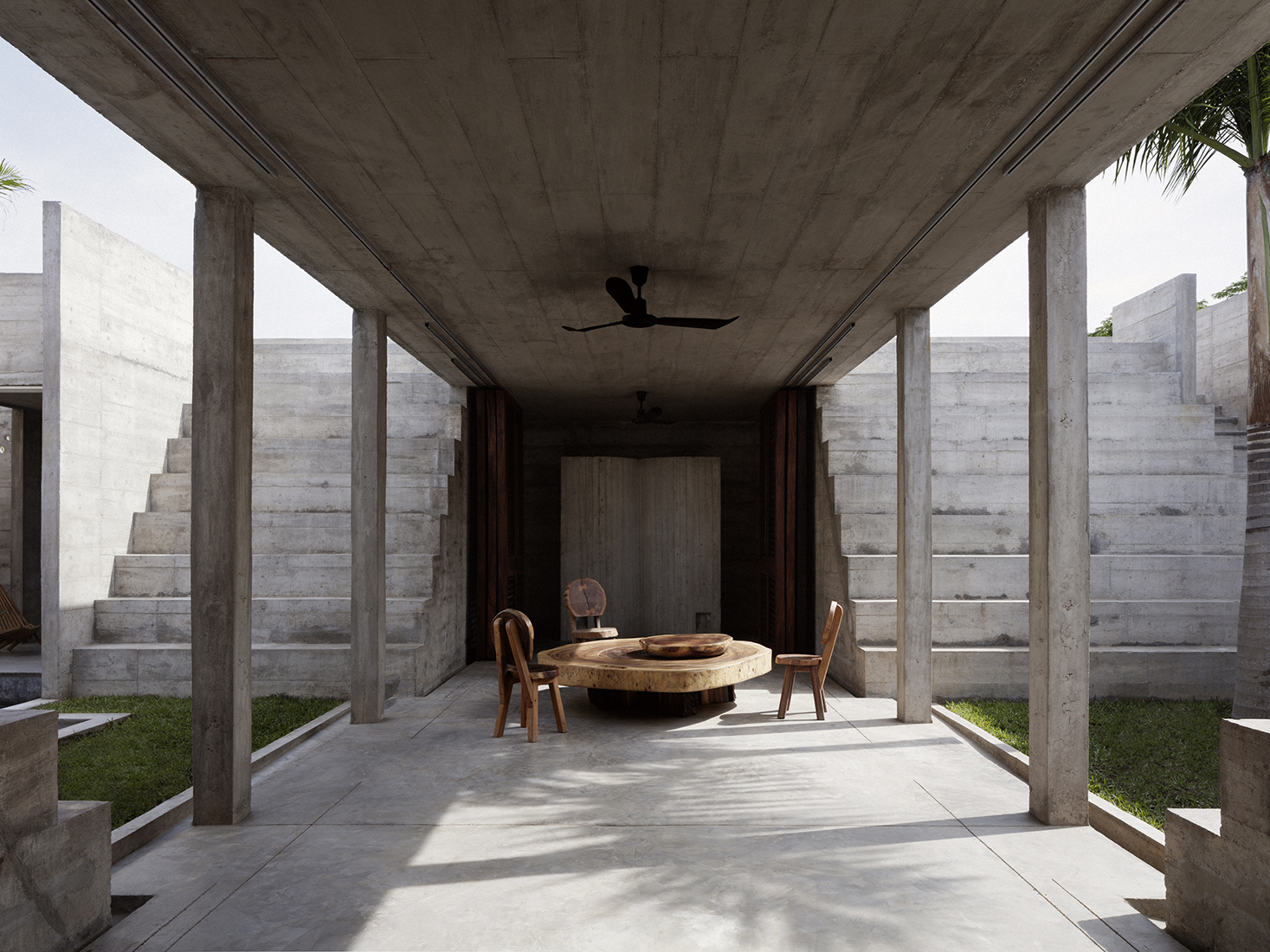 Vacation home like a Bunker. In Puerto Escondido the cement